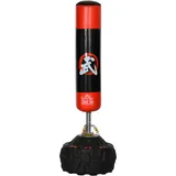 Homcom Standboxsack Erwachsene Freistehender Training mit Saugfuß Schwarz+Rot 60x60x180 cm