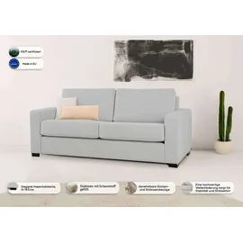 Home Affaire 2-Sitzer HOME AFFAIRE "Branwell", beige (sand), B:175cm H:86cm T:96cm, 100% Polyester, Sofas, Breite 175 cm, Struktur fein, mit Wellenunterfederung