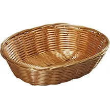 KESPER Brotkorb aus Kunststoffgeflecht in der Farbe Braun, Form: Oval, Spülmaschinengeeignet und wasserunempfindlich, Maße: 24 x 20 x 6cm, 17833