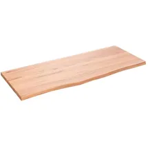vidaXL Waschtischplatte Hellbraun 100x40x2 cm Massivholz Behandelt