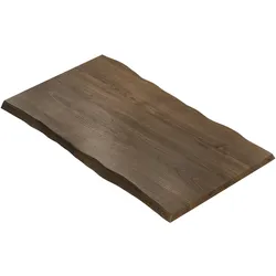 PERU | Gastro Tischplatte Baumkante | 230 x 110 cm | 6cm | Rechteckig | Walnuß