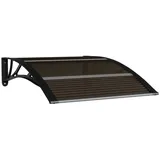 vidaXL Türvordach Schwarz 100x75 cm Polycarbonat