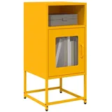 vidaXL Nachttisch Senfgelb 36x39x78 cm Kaltgewalzter Stahl