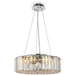 Luxuriöse Kristall-Deckenlampe - Maytoni Modern Serie, 6 E27 Leuchtmittel, Chrom