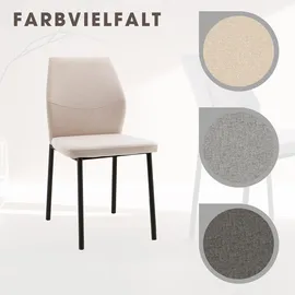 otto home Essgruppe OTTO HOME "Basel, Tischgruppe mit 4 Stühlen, Esstisch ausziehbar 140 - 180 cm", beige (eichefarben, creme,), Webstoff, Auszugsplatte, Sitzmöbel-Sets, Essgruppe, BESTSELLER, Sitzgruppe, Tisch, Stühle, ovale Tischplatte, Säulentisch