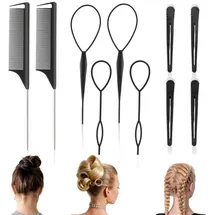 luxuskollektion 10-teiliges Haar Styling Kamm Set mit Toupierbürste, Borstenbürste und