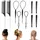 luxuskollektion 10-teiliges Haar Styling Kamm Set mit Toupierbürste, Borstenbürste und