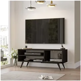 moebel-direkt-online Heike TV-Möbel 110 x 40 x 44 cm Schwarz Metall/Massivholz/Melamin/Holzwerkstoff