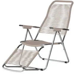 Fiam - Liegestuhl Spaghetti, Gestell Aluminium / Bespannung taupe