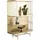 JV Möbel Standvitrine 40 x 140 x 100 cm Gold