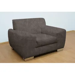 Sessel DOMO COLLECTION "Ricardo", grau, B:125cm H:81cm T:95cm, PRIMABELLE- Microfaser (100% Polyester), Luxus-Kunstleder, Strukturstoff (90% Polyester, 10% Polyacryl), Sessel, Polstersessel