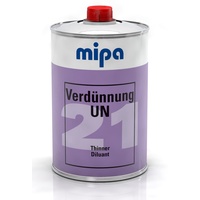 MIPA Verdünnung UN 21 für Streichlacke + 1K Lacke + Kunstharzlack Autolack 1 Ltr