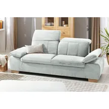 Home Affaire 2-Sitzer HOME AFFAIRE "Bergamo Multifunktions-Sofa, bequem und komfortabel", silber, B:195cm H:77cm T:90cm, Chenille 100% Polyester;Struktur fein ( 100% Polyester);Luxus-Kunstleder;Struktur weich (100% Polyester), Sofas, mit Armlehn-und Rückenfunktion,