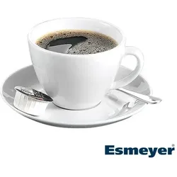 Caterado 6x Kaffee-Tasse BISTRO, Inhalt 0,20 ltr., mit Untertasse, UNI WEISS