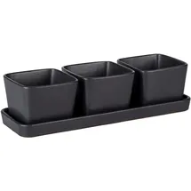 Wenko Snack und Dip Schalen Set Black Outdoor Kitchen Schwarz