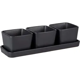 Wenko Snack und Dip Schalen Set Black Outdoor Kitchen Schwarz
