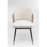 Kare Stuhl Hojas Stoff beige 2er Set