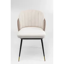 Kare Stuhl Hojas Stoff beige 2er Set