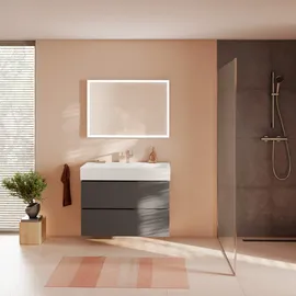 Hansgrohe Xilesa E Waschtischunterschrank 2 Schubkästen PushOpen, Schiefergrau matt