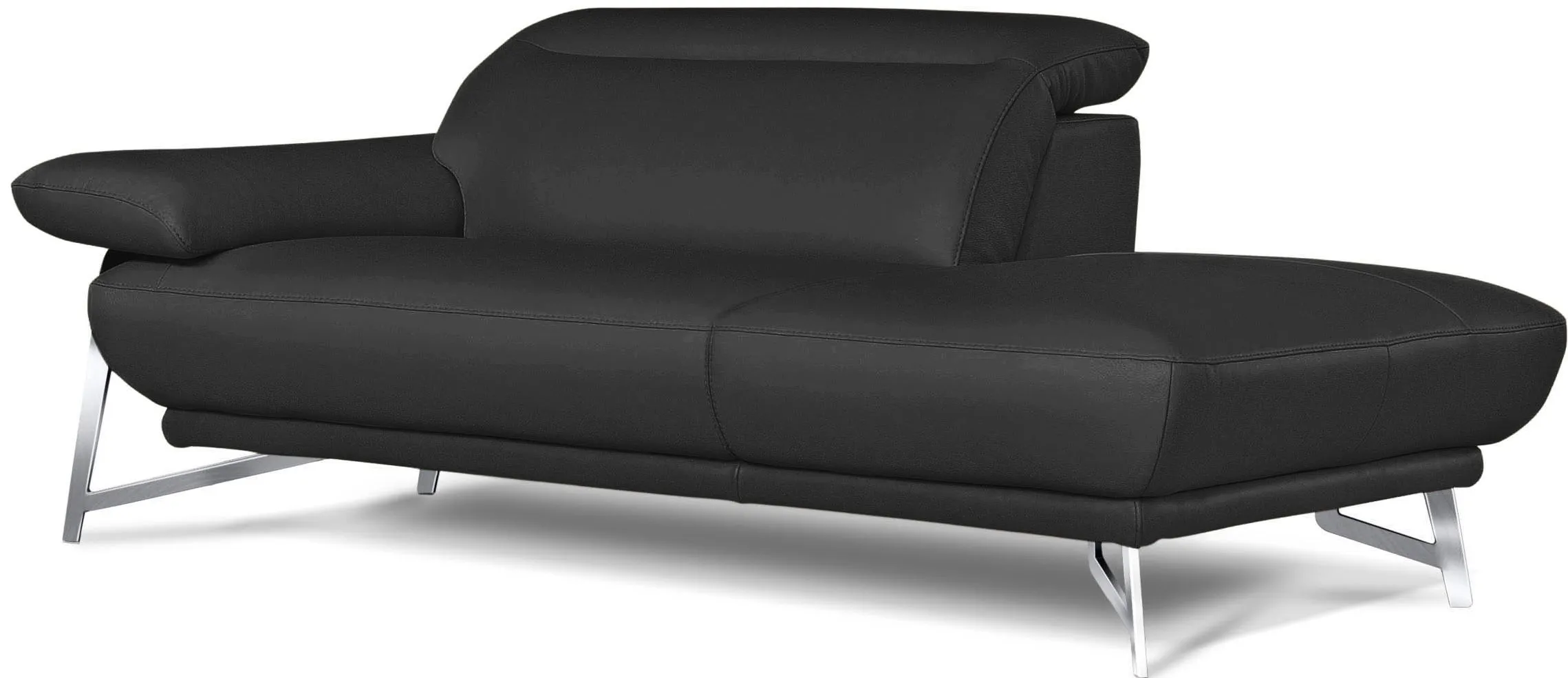 Ottomane EGOITALIANO "Anais, Designsofa mit hohem Sitzkomfort, Designfuß", schwarz, B:179cm H:74cm T:106cm, LEDER -Artikel BULL u2013 Kat. B: Der Artikel BULL ist ein geschliffenes, pigmentiertes und behandeltes Rindsleder mit einer Dicke von 1, 3-1, 5 mm. Dieses Leder zeigt eine ziemlich weiche Hand mit einem halb undurchsichtigen Aussehen. Es handelt sich um ein geschütztes Leder. Eine leichte Deckschicht schützt sie vor Flecken, ohne ihre ursprünglichen Eigenschaften zu verändern. Die geschützten Leder kombinieren die Vorteile von Natürlichkeit und Weichheit mit einer guten Beständigkeit gegen Verschleiß und Ausbleichen. Das Vorhandensein der charakteristischen Zeichen, die das Leben des Tieres bestimmen, wie Narben, Körnungsunterschiede, Falten, Adern, Disharmonien in Farbtönen, beweisen ihre absolute Echtheit und großen Wert. -Artikel CAREZZA - Kat. C: Der Artikel CAREZZA ist ein halbnarbiges Naturleder mit einer Dicke von 1, 2-1, 4 mm. Es hat eine weiche und wachsartige Hand mit halb undurchsichtigem Aussehen. CAREZZA ist ein Naturleder, das die ursprünglichen Eigenschaften der Mäntel nicht verändert. Das Vorhandensein von verheilten Narben, Körnungsunterschiede, Falten, Adern, Unterschiede in den Farbtönen und andere Spuren, die die Natur auf diesen Fellen hinterlassen hat, sind ein Beweis für die absolute Echtheit und das Zeugnis ihres großen Wertes. -Artikel NUVOLE - Kat. C: Bei dem Artikel NUVOLE handelt es sich um ein halbnatürliches, halbnarbiges Rindsleder mit einer natürlichen Körnung von 1, 2 bis 1, 4 mm. NUVOLE hat eine weiche, wachsartige Hand mit mattem Aussehen und einem Wolkeneffekt. Es geht um ein Naturleder, das die ursprünglichen Eigenschaften der Lederhäute nicht verändert. Das Vorhandensein von verheilten Narben, Körnungsunterschiede, Falten, Adern, Unterschiede in den Farbtönen und andere Spuren, die die Natur auf diesen Fellen hinterlassen hat, sind ein Beweis für die absolute Echtheit und das Zeugnis ihres großen Wertes. -Artikel BACIO - Kat. C: Der Artikel BACIO ist ein halbnarbiges Naturleder mit einer Dicke von 1, 6-1, 8 mm. BACIO hat eine weiche und wachsartige Hand mit halb undurchsichtigem Aussehen. Es handelt sich um ein Naturleder, das die ursprünglichen Eigenschaften der Lederhäute nicht verändert. Das Vorhandensein von verheilten Narben, Körnungsunterschiede, Falten, Adern, Unterschiede in den Farbtönen und andere Spuren, die die Natur auf diesen Fellen hinterlassen hat, sind ein Beweis für die absolute Echtheit und das Zeugnis ihres großen Wertes. MIKROFASER -CASHMERE CASHMERE ist ein neues technisches Gewebe mit einem visuellen und taktilen Aspekt, der dem Nubuk sehr nahe kommt, mit innovativen Eigenschaften. Seine außerordentliche Weichheit kommt von einem exklusiven Produktionsprozess, der Unreinheiten und Unregelmäßigkeiten beseitigt. Das Ergebnis ist eine bemerkenswert samtige Faser, die durch das Vorhandensein von Körnern verstärkt wird. Von der einfarbigen Eleganz der warmen Farben und der Vielfalt an trendigen Farben, die es zu seiner eigenen Stärke und Persönlichkeit machen. 100% Polyester., Sofas, Solitärmöbel als Blickfang, inkl. verstellbarer Kopfstützen