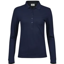 Tee Jays Damen Luxus Piqué Stretch Polo langarm 146 navy