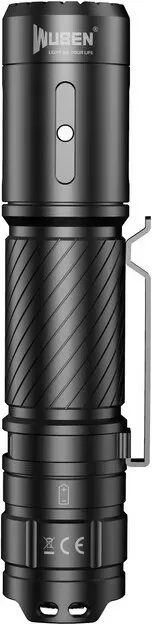 Wuben C3 LED-Taschenlampe, extrem hell, USB-C wiederaufladbar, 1200 Lumen, IP68 wasserdicht, mit 6 Leuchtmodi, taktische, kompakte Hand-Taschenlampe für Outdoor, Camping, Wandern und Notfälle, Schwarz, Neujahrssale, Top Geschenkideen