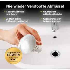 Abfluss-Fee Verschlussstopfen weiß/chrom mit Duftstein | Gr.: onesize
