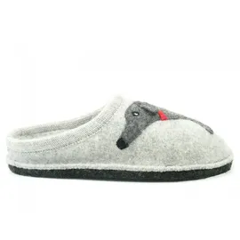 HAFLINGER Flair Dackel Pantoffeln grau 36