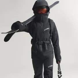 adidas Terrex Herren Techrock Hybrid Primeknit Climaproof Jacke (Größe L, schwarz)