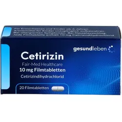 CETIRIZIN Fair-Med Healthcare 10 mg Filmtabl./Gehe 20 St.