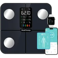 HEALTHKEEP Waage mit Körperfett und Muskelmasse - Körperfettwaage Personenwaage