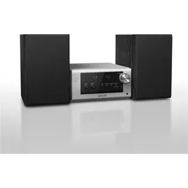 Panasonic SC-PM704EG-S Micro HiFi System mit 80W, CD, Bluetooth, DAB+, silber