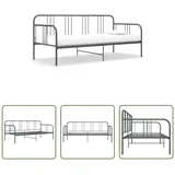 The Living Store Schlafsofa Bettgestell Grau Metall 90x200 cm - Grau