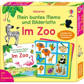 Usborne Mein buntes Memo und Bilderlotto Im Zoo