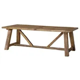 Casa Padrino Vintage Esstisch Eiche Rustikal Massiv 230 x 100 cm Lille - Landhaus Stil Tisch massives Eichenholz - Braun