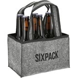 Novaliv Flaschenträger 6 Flaschen Bierträger Sixpack Männerhandtasche Filz Herrenhandtasche Bier Flaschentasche 22,5x15x14cm (LxBxH)