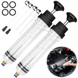 TTYSHIP® 2 Stück Ölabsaugpumpe, 200cc Ölabsaugspritze mit 4 Schlauch, Ölpumpe Handpumpe, Ölspritze für Motor, Getriebe, Hinterachsöl und Kühlflüssigkeit