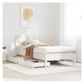 vidaXL Massivholzbett 100 x 200 cm Weiß