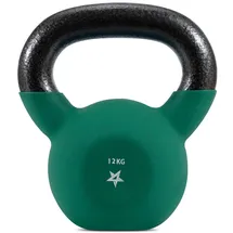 Yes4All BJCC Neopren beschichtete Kettlebell Krafttraining 12 kg dunkelgrün