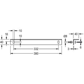 kwc aquarotter gmbh KWC Winkelleiste, VARIUS, Aluminium, 380x40x40mm, 2000105048