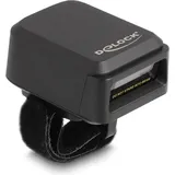 Delock Ringbarcode Scanner 1D und 2D mit 2,4 GHz oder Blueto 2D-Barcodes), Barcode-Scanner, Schwarz