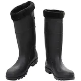 vidaXL Gummistiefel mit Herausnehmbarem Innenfutter Schwarz Gr. 46 PVC