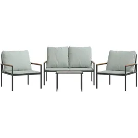 vidaXL Garten-Lounge-Set 4-tlg. anthrazit Stahl