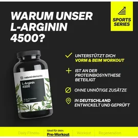 Natural Elements L-Arginin Kapseln 365 St.