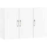 SoBuy Hängeschrank mit Drei Türen Wandschrank Badmöbel Weiß FRG231-L-W