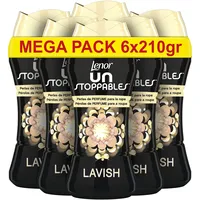 Lenor Unstoppables Parfüm-Perlen für Kleidung, 90 Waschungen (6 x 210 g), Lavish