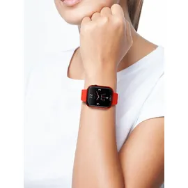 OPS!SMART OPSSW-14 BT 38 mm Kunststoffgehäuse rot Sportarmband rot S