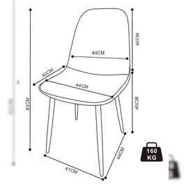 VCM 2er Esszimmerstühle Küchenstühle Rückenlehne Fiolo