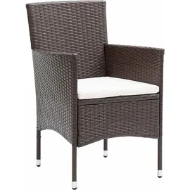 vidaXL 5-teiliges Garten-Essset Braun Poly-Rattan