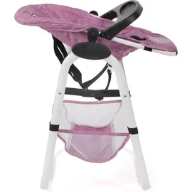Bayer Chic 2000 Puppenhochstuhl, Hochstuhl für Puppen, Puppenmöbel, Puppenzubehör, Jeans pink 655-62,